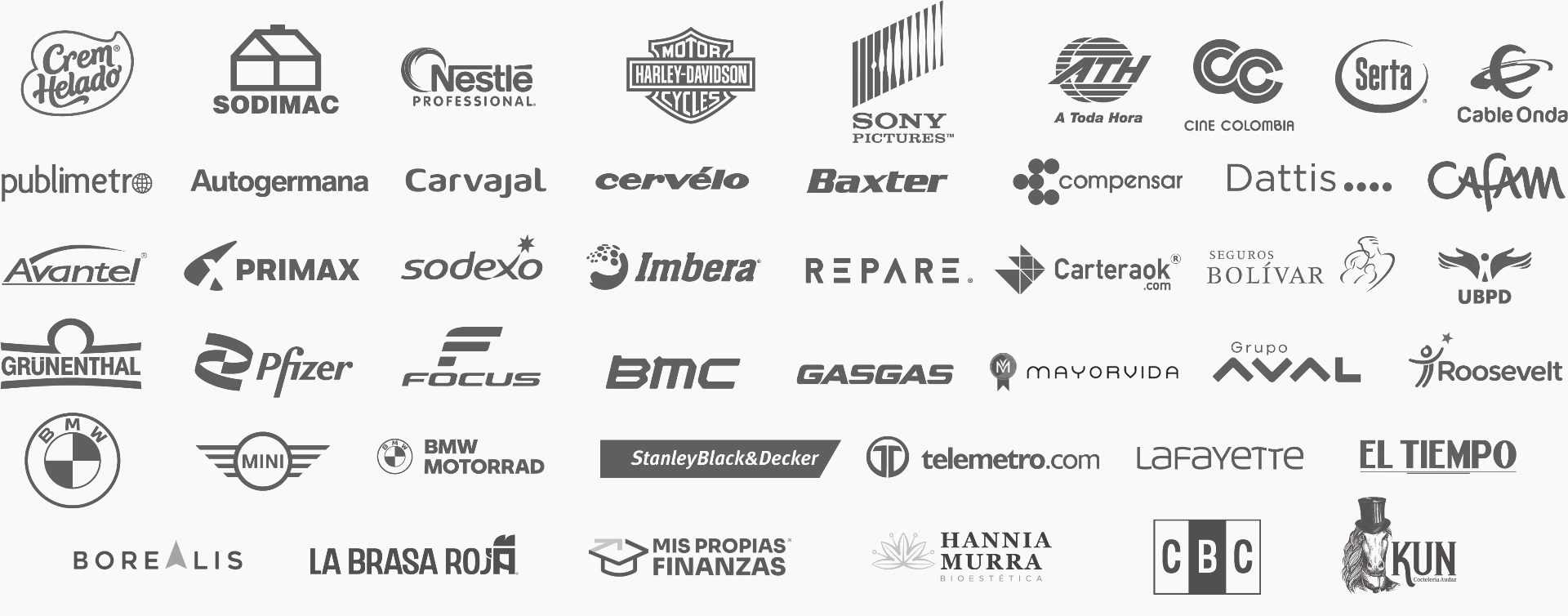 Empresas que han confiado en Tata Orozco